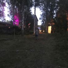 HyttDreva 2022 area at night